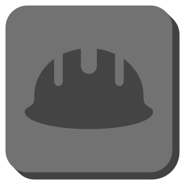Kare vektör simgesini Oluşturucu Hardhat yuvarlak