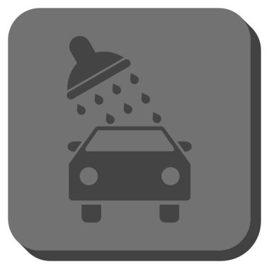 Oto yıkama yuvarlak kare vektör simgesi