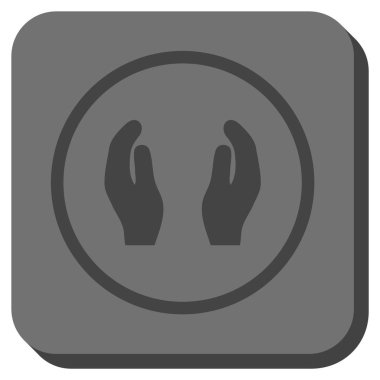 Eller yuvarlatılmış kare vektör simge bakım