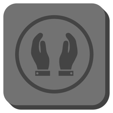 Eller yuvarlatılmış kare vektör simge bakım