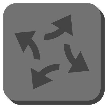 Santrifüj okları yuvarlak kare vektör simgesi