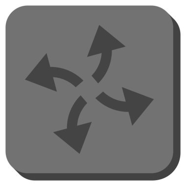 Santrifüj okları yuvarlak kare vektör simgesi