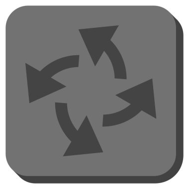 Santrifüj okları yuvarlak kare vektör simgesi