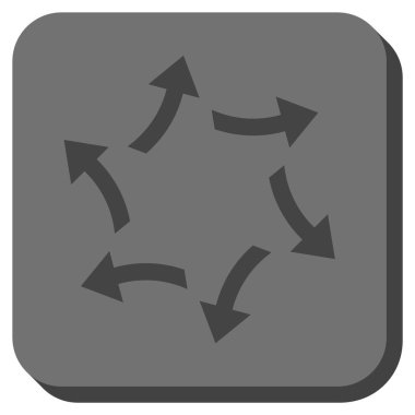 Santrifüj okları yuvarlak kare vektör simgesi