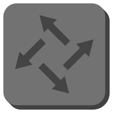 Santrifüj okları yuvarlak kare vektör simgesi