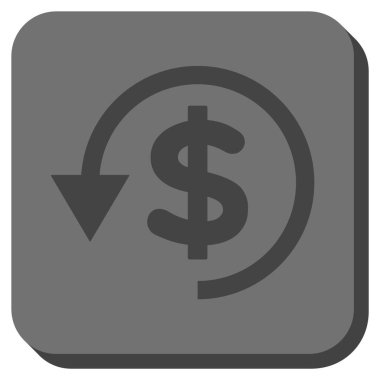 Ters ibraz yuvarlatılmış kare vektör simgesi