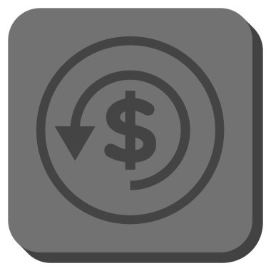 Ters ibraz yuvarlatılmış kare vektör simgesi