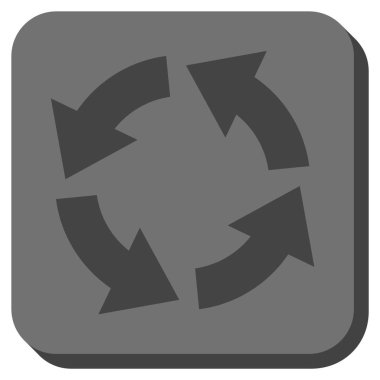 Dolaşım yuvarlatılmış kare vektör simgesi