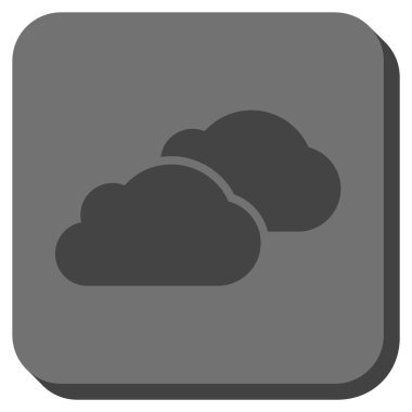 Bulutlar yuvarlatılmış kare vektör simgesi