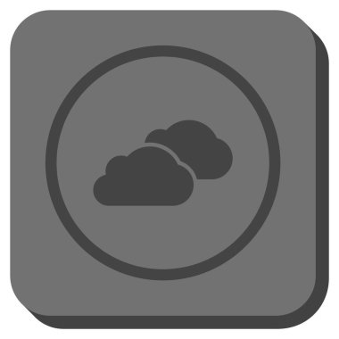 Bulutlar yuvarlatılmış kare vektör simgesi