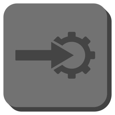 COG Tümleştirme yuvarlak kare vektör simgesi