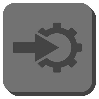 COG Tümleştirme yuvarlak kare vektör simgesi