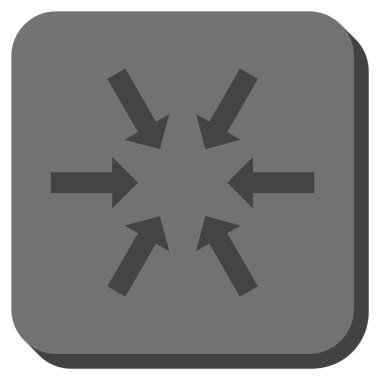 Kompakt okları yuvarlak kare vektör simgesi