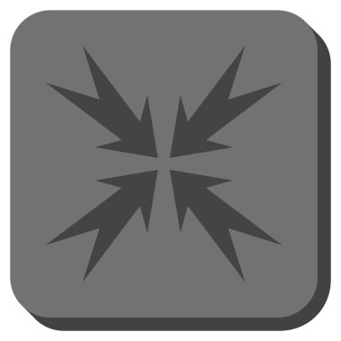 Sıkıştırma OK yuvarlak kare vektör simgesi