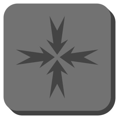 Sıkıştırma OK yuvarlak kare vektör simgesi