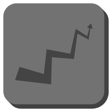 Eğri ok yuvarlak kare vektör simgesi