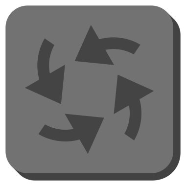 Siklon okları yuvarlak kare vektör simgesi