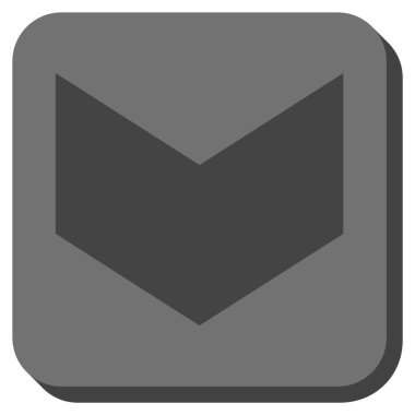 Yuvarlatılmış Kare vektör simgesi aşağı yön