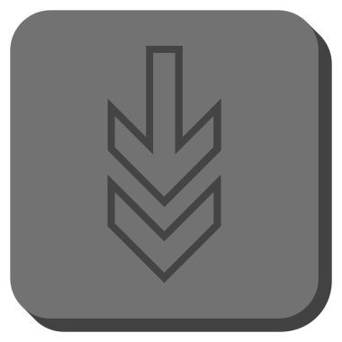 Yuvarlatılmış Kare vektör simgesi aşağı yön