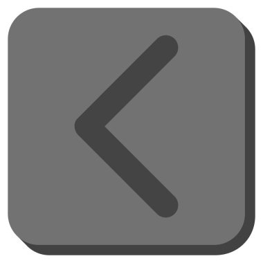 Yön sol yuvarlak kare vektör simgesi