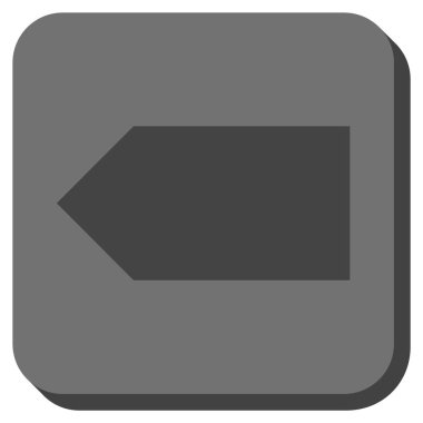 Yön sol yuvarlak kare vektör simgesi