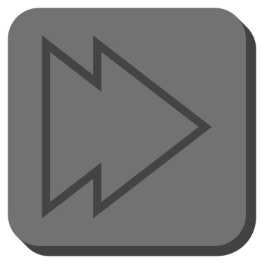 Yön sağ yuvarlak kare vektör simgesi