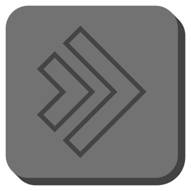 Yön sağ yuvarlak kare vektör simgesi