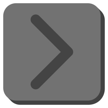 Yön sağ yuvarlak kare vektör simgesi