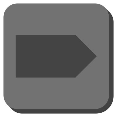 Yön sağ yuvarlak kare vektör simgesi