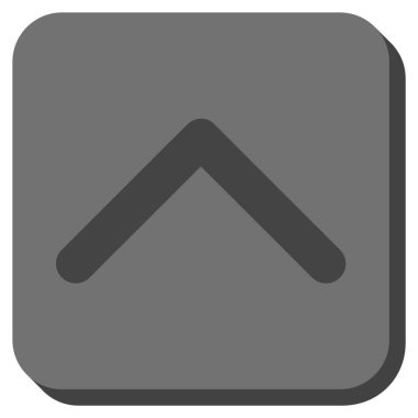 Yön yukarı yuvarlak kare vektör simgesi