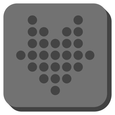 Yuvarlatılmış Kare vektör simgesi aşağı noktalı ok