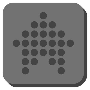 Yuvarlatılmış Kare vektör simge yukarı noktalı ok