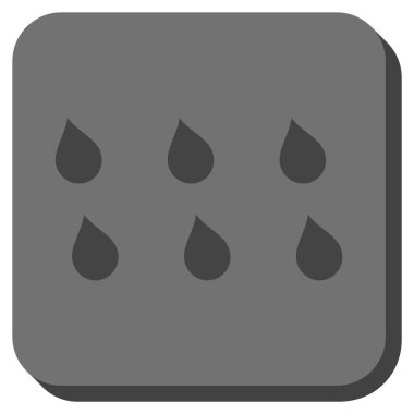 Damla yuvarlatılmış kare vektör simgesi
