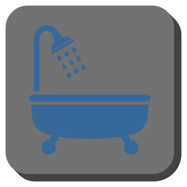 Baño de ducha redondeado cuadrado Vector icono — Archivo Imágenes Vectoriales