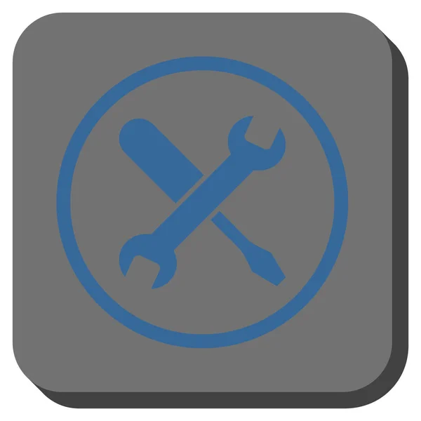 Tuning afgeronde vierkante Vector Icon — Stockvector