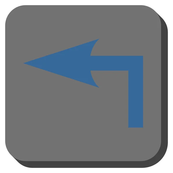 Gire a la izquierda redondeado cuadrado Vector icono — Archivo Imágenes Vectoriales