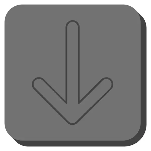 Flèche vers le bas rond carré vectoriel icône — Image vectorielle