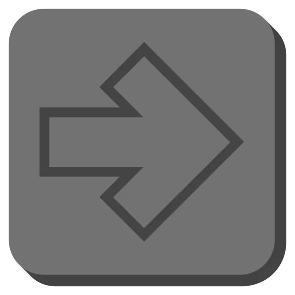 Flecha derecha redondeada cuadrado Vector icono — Vector de stock