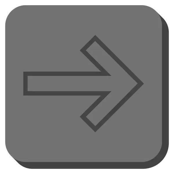 PRAVÁ šipka zaoblený čtvercové vektorové ikony — Stockový vektor