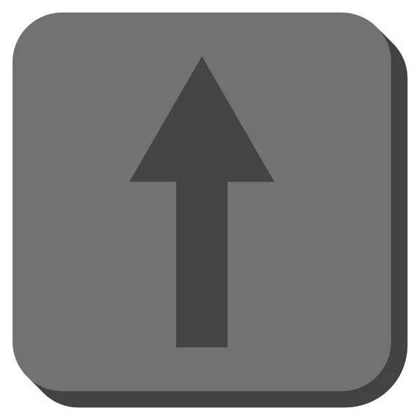 Seta para cima arredondado vetor quadrado ícone — Vetor de Stock