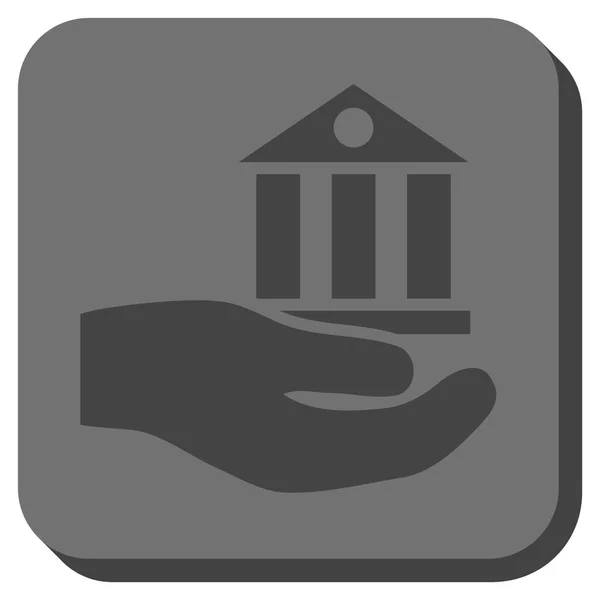Banco de servicio redondeado cuadrado Vector icono — Archivo Imágenes Vectoriales