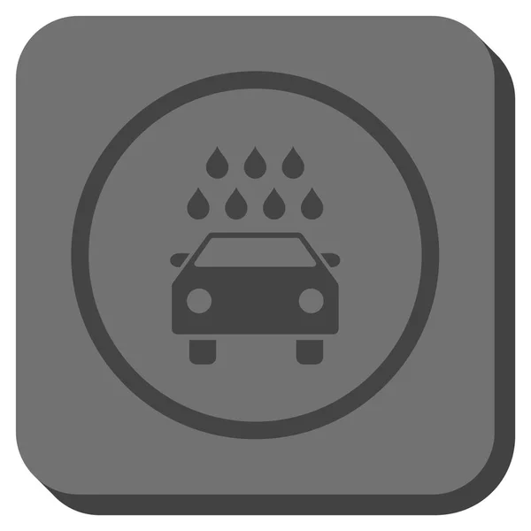 車シャワー丸みを帯びた正方形のベクトルのアイコン — ストックベクタ