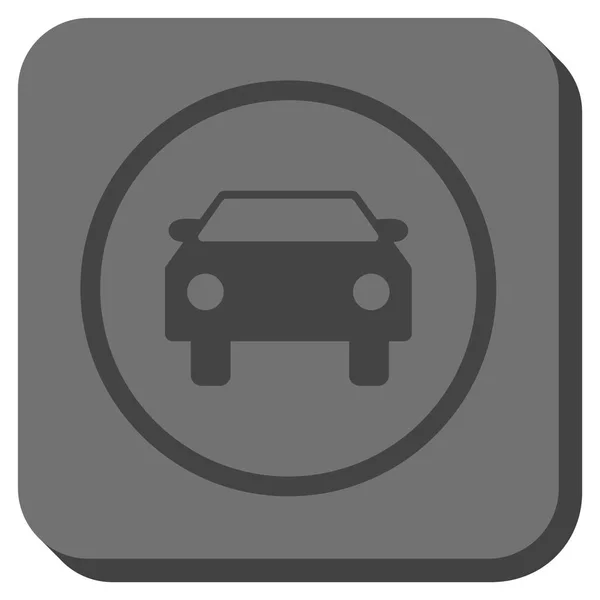 Ícone de vetor quadrado redondo do carro — Vetor de Stock