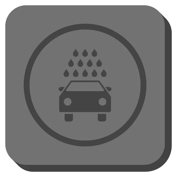 Car Wash afgerond vierkant Vector Icon — Stockvector