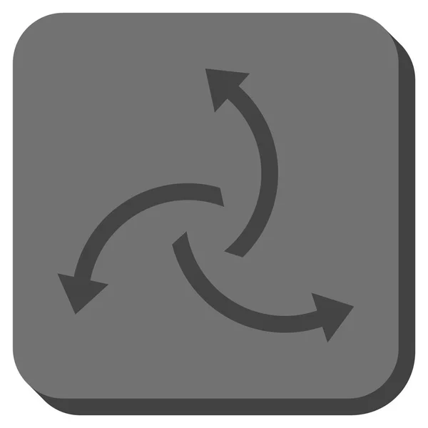 Zentrifugalpfeile runden quadratisches Vektorsymbol ab — Stockvektor