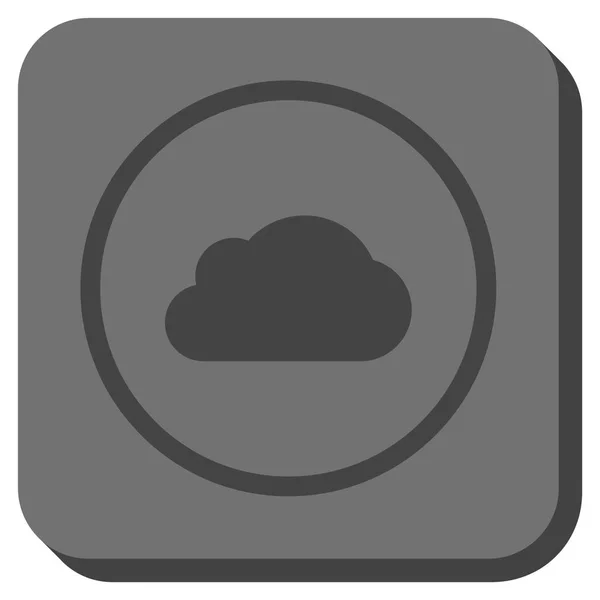 Ikona chmury zaokrąglony kwadrat wektor — Wektor stockowy