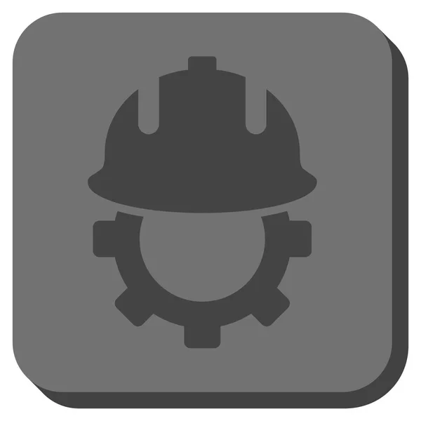 Icône vectorielle ronde de casque de développement — Image vectorielle