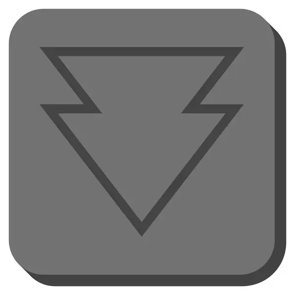 Dirección abajo Redondeado cuadrado Vector icono — Vector de stock