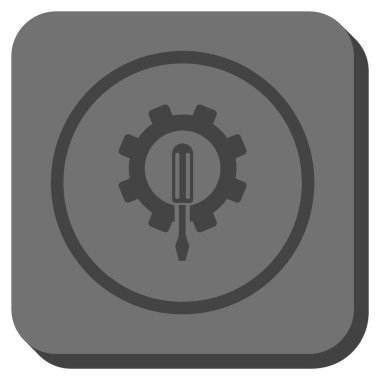 Mühendislik yuvarlatılmış kare vektör simgesi