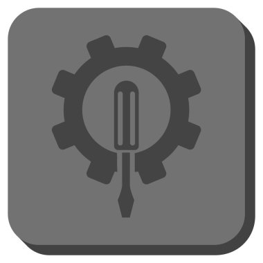 Mühendislik yuvarlatılmış kare vektör simgesi